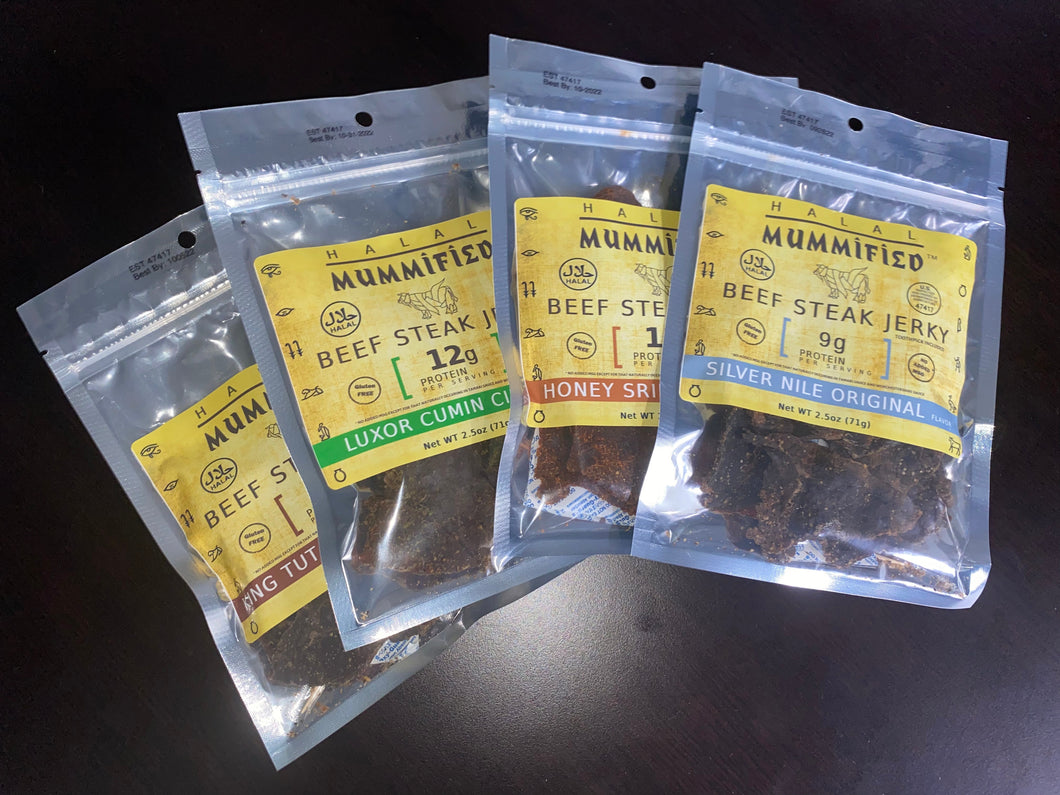 Jerky Variety Pack of 5 Flavors -  2.5oz each