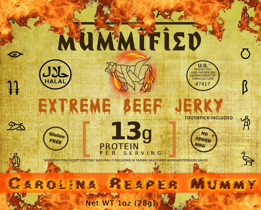 Beef Steak Jerky The Mummy  Carolina Reaper